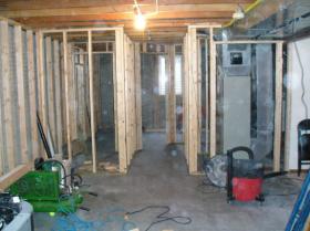 Exquisite Construction basement framing